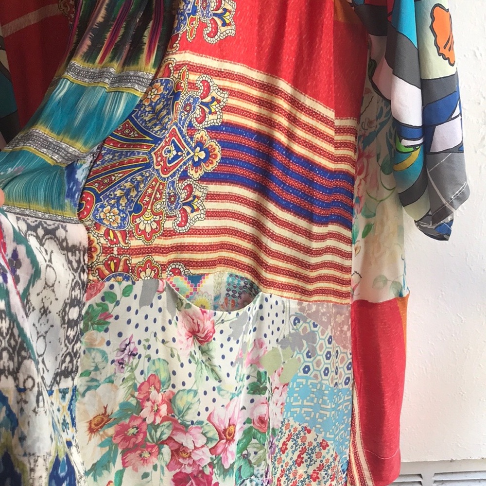 Johnny Was Mixed Print Silk Kimono | XL - Picture 8 of 10